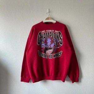 Vintage 90s Detroit Red Wings Stanley Cubs Champions Detroit Red Wing Shirt